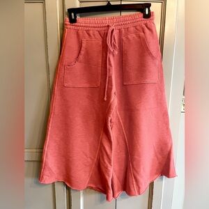 Free People Movement Cropped Wide Leg Swratpants - small